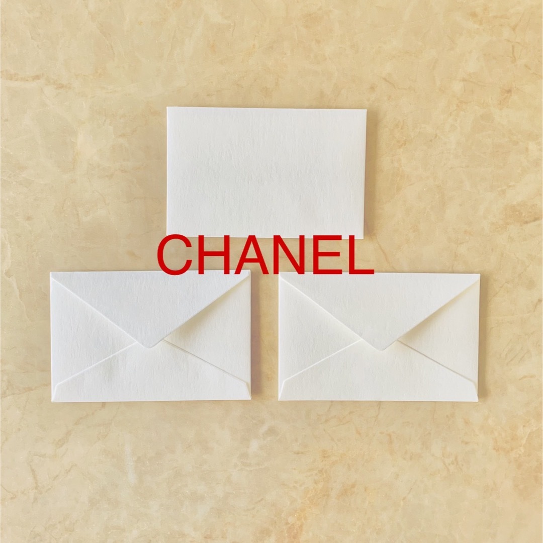 CHANEL(シャネル)のCHANEL  シャネル  メッセージカード ハンドメイドの文具/ステーショナリー(カード/レター/ラッピング)の商品写真