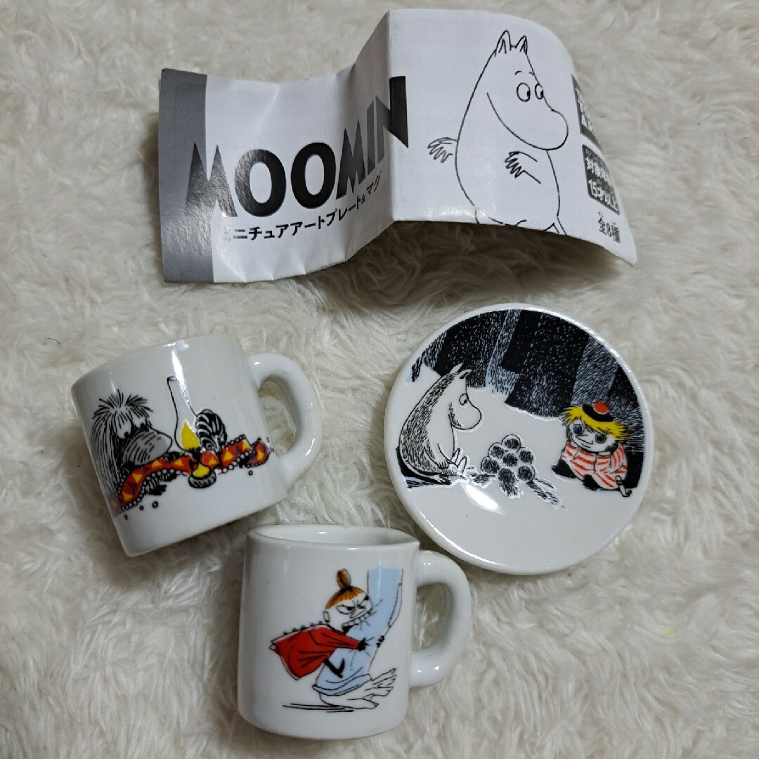 MOOMIN(ムーミン)のムーミン　ミニチュアアートプレート&マグセット エンタメ/ホビーのおもちゃ/ぬいぐるみ(キャラクターグッズ)の商品写真