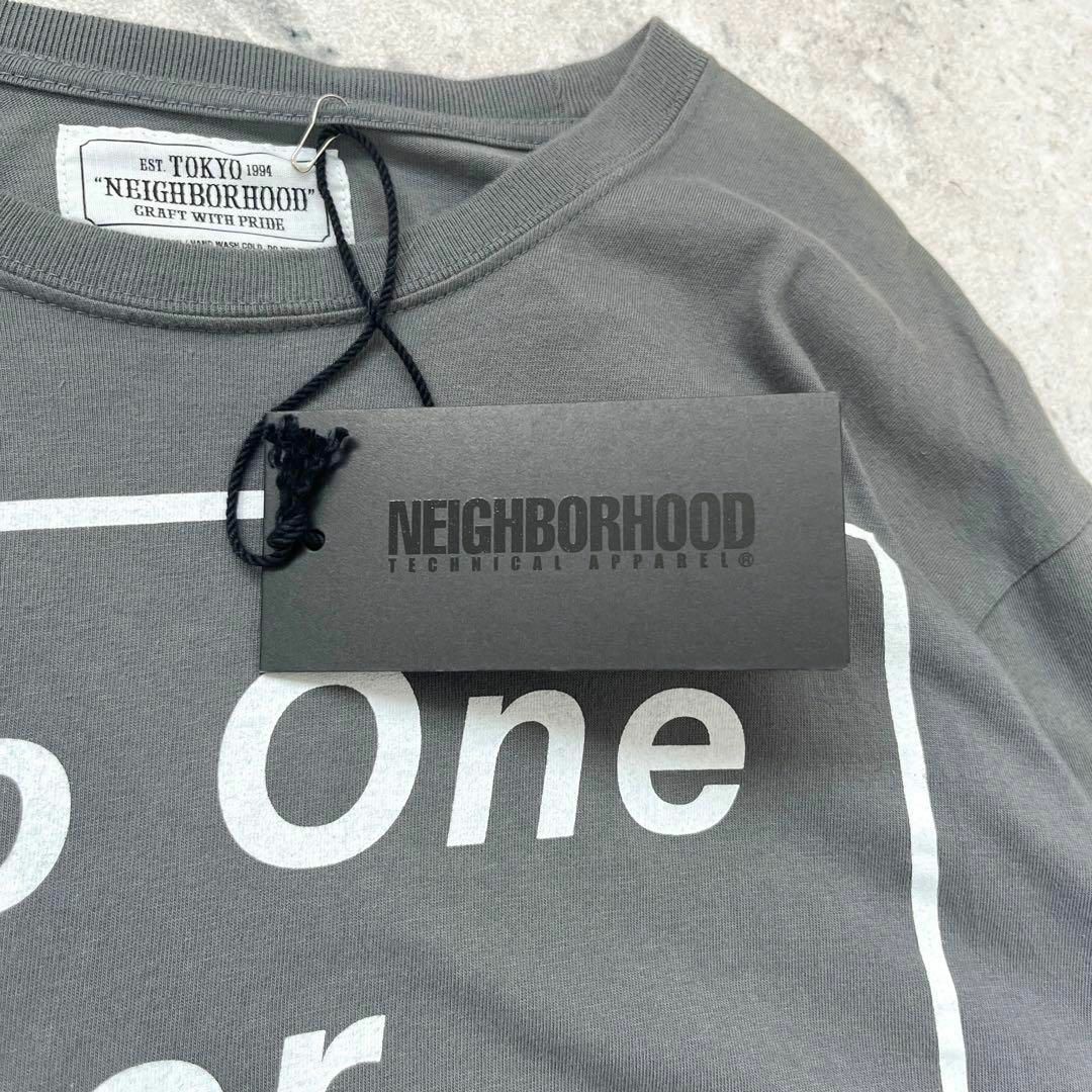 NEIGHBORHOOD(ネイバーフッド)の未使用級 ネイバーフッド スリーブ&バックロゴ 長袖Tシャツ ロンT グレー メンズのトップス(Tシャツ/カットソー(半袖/袖なし))の商品写真