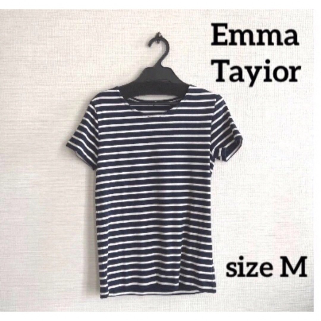 Emma Taylor(エマテイラー)のEmma Tayior ボーダーTシャツ　サイズM（38サイズ） レディースのトップス(Tシャツ(半袖/袖なし))の商品写真