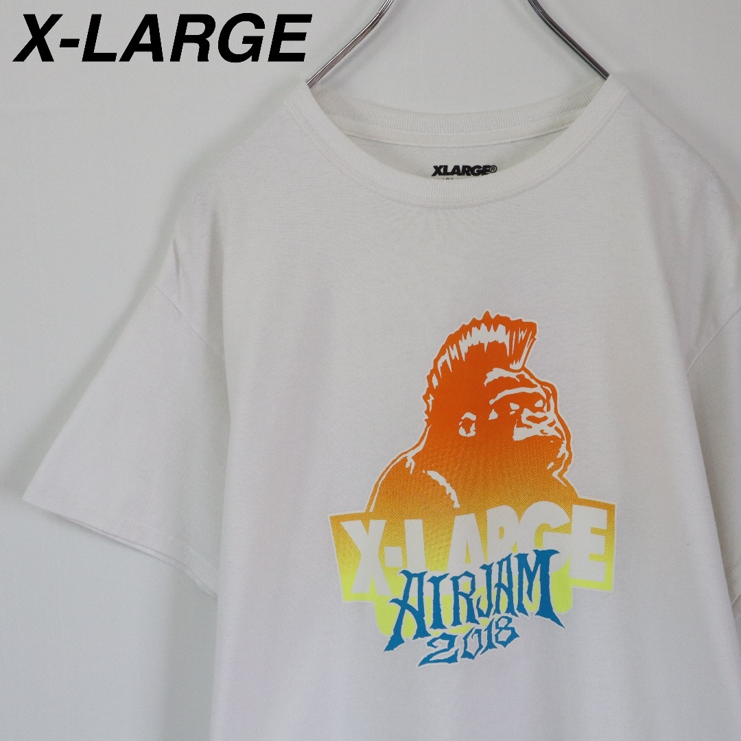 XLARGE(エクストララージ)の【限定コラボ】エクストララージ／Tシャツ　AIR JAM 2018　デカロゴ　M メンズのトップス(Tシャツ/カットソー(半袖/袖なし))の商品写真