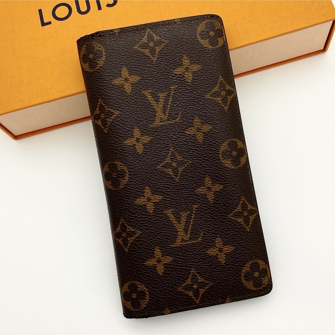 LOUIS VUITTON(ルイヴィトン)の【美品】ルイヴィトン◆ポルトフォイユ ブラザ◆モノグラム ブラウン◆二つ折り財布 レディースのファッション小物(財布)の商品写真