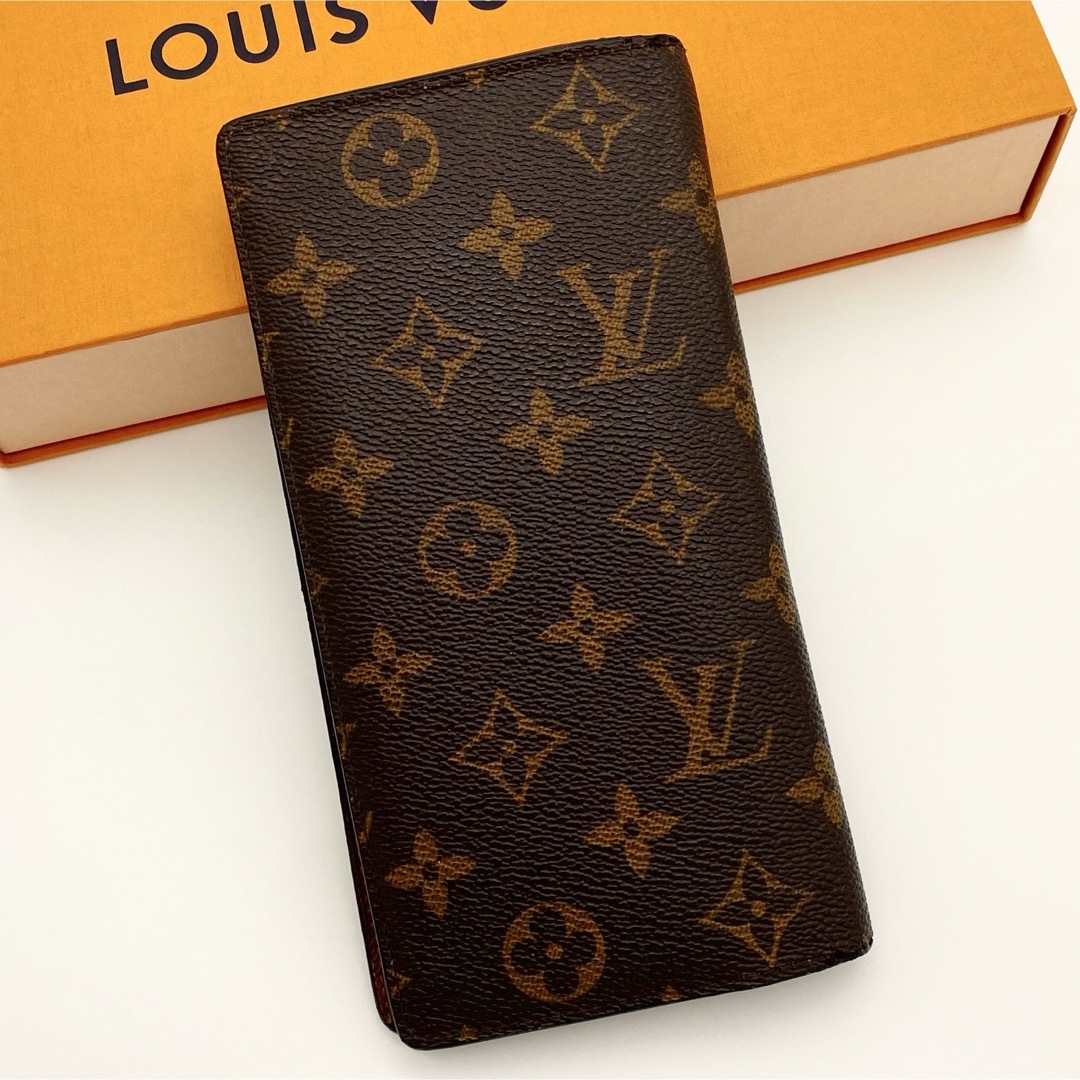 LOUIS VUITTON(ルイヴィトン)の【美品】ルイヴィトン◆ポルトフォイユ ブラザ◆モノグラム ブラウン◆二つ折り財布 レディースのファッション小物(財布)の商品写真