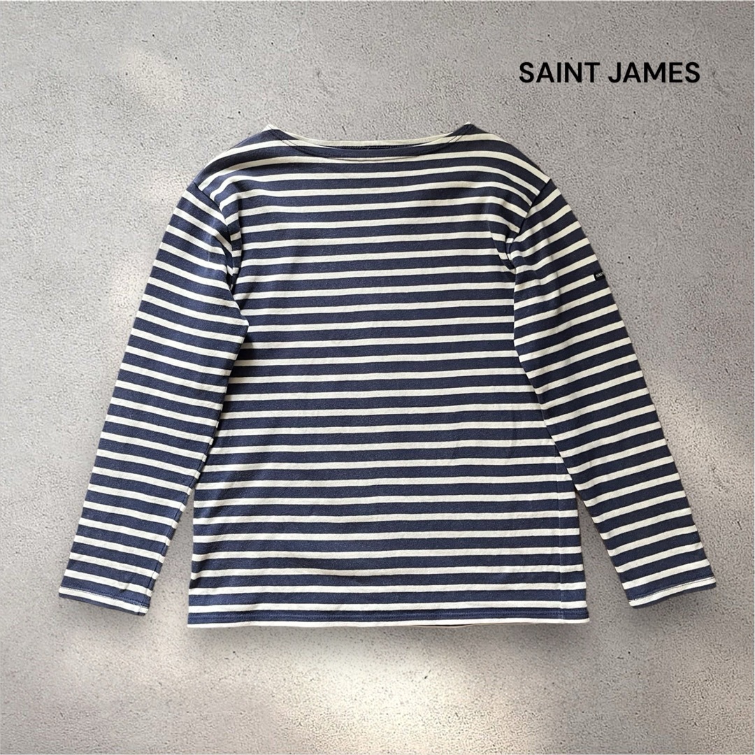 SAINT JAMES(セントジェームス)のセントジェームス  ウエッソン T3 ネイビー×ホワイト メンズのトップス(Tシャツ/カットソー(七分/長袖))の商品写真