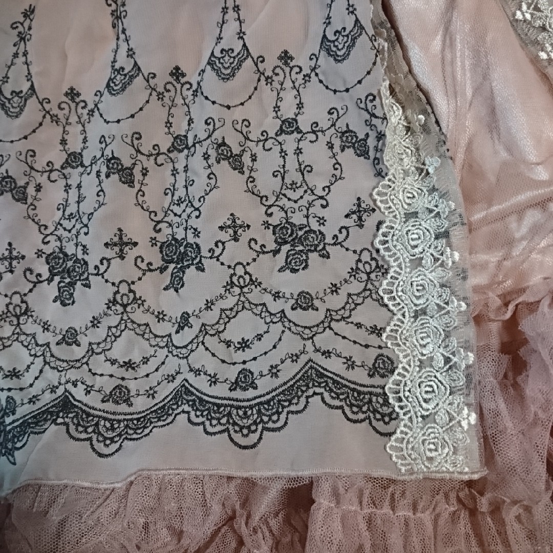 axes femme(アクシーズファム)の未使用 axes パネル刺繍入り2way チュニック ピンク スカート レディースのスカート(ひざ丈スカート)の商品写真