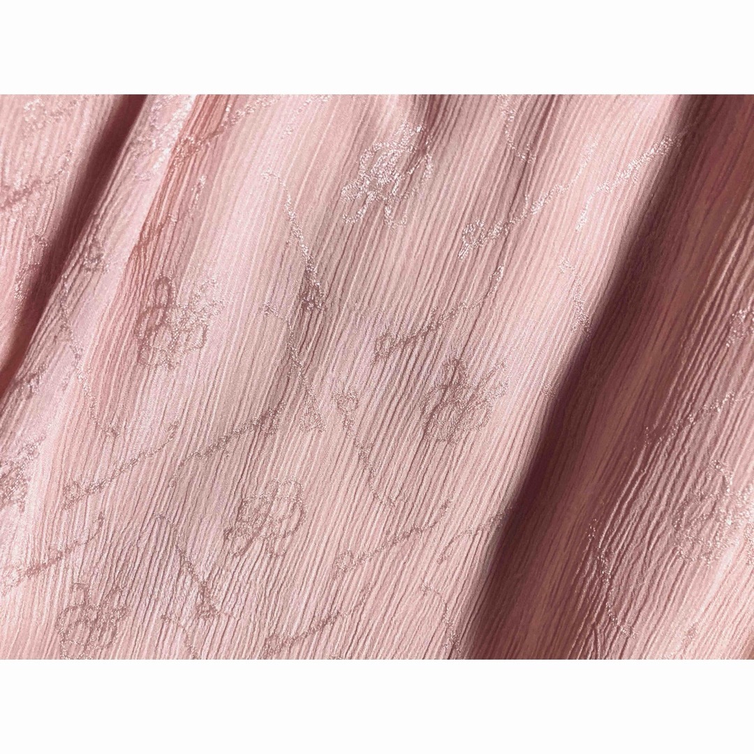 ワンピース 半袖 キラキラ ピンク レトロ  レディースのワンピース(ロングワンピース/マキシワンピース)の商品写真