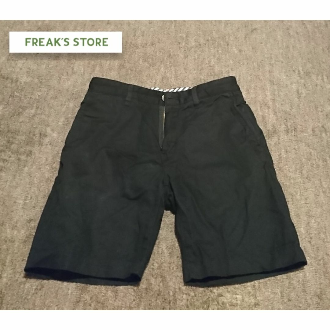 FREAK'S STORE(フリークスストア)の【美品】フリークスストア　ショートパンツ　ブラック　ハーフパンツ メンズのパンツ(ショートパンツ)の商品写真