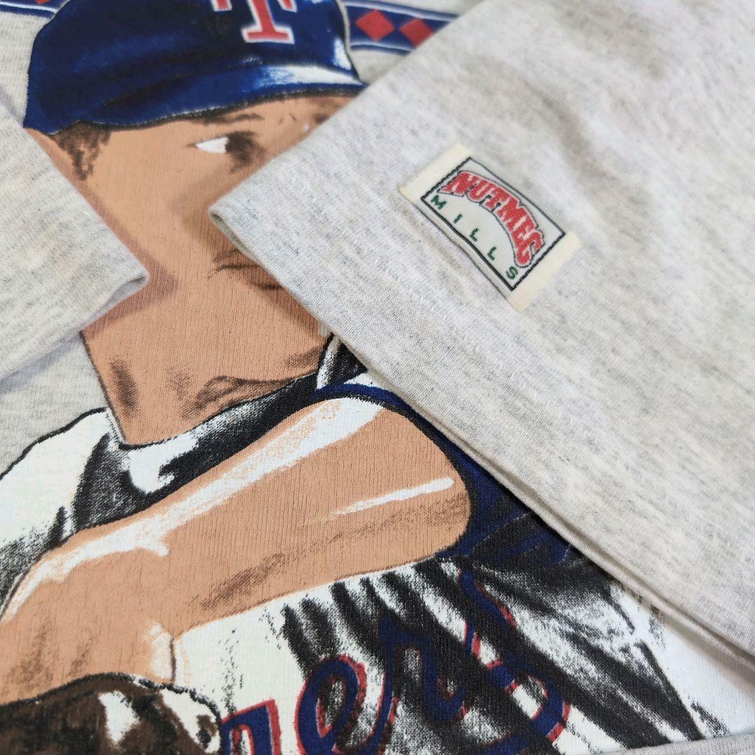 USA製 MLB 90s ノーラン・ライアン選手Tシャツ グレー M 158 メンズのトップス(Tシャツ/カットソー(半袖/袖なし))の商品写真