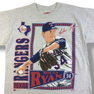 USA製 MLB 90s ノーラン・ライアン選手Tシャツ グレー M 158(Tシャツ/カットソー(半袖/袖なし))