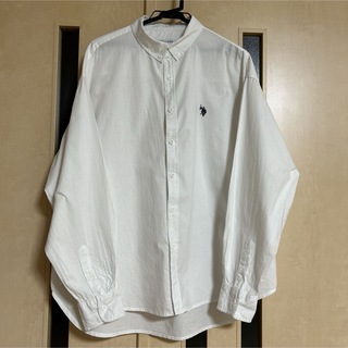 ユーエスポロアッスン(U.S. POLO ASSN.)のU.S.POLO ASSN.　 オーバーサイズシャツ　白　メンズMサイズ(シャツ)