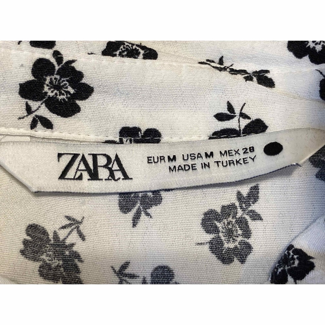 ZARA(ザラ)のzara シャツワンピース　花柄　Mサイズ レディースのワンピース(ロングワンピース/マキシワンピース)の商品写真