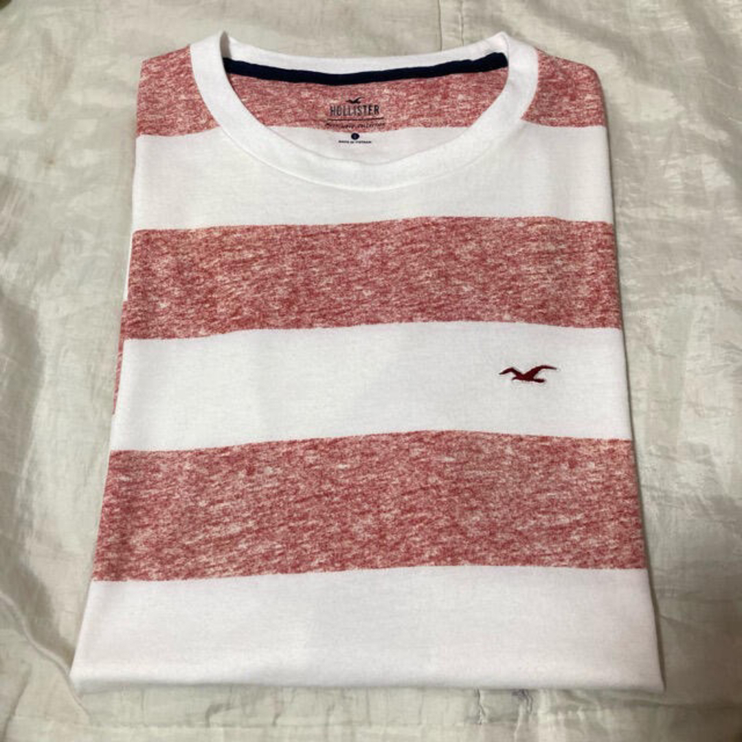 Hollister(ホリスター)の１回着☆ホリスターボーダー半袖ＴシャツSエアロポステールアバクロンビー&フィッチ メンズのトップス(Tシャツ/カットソー(半袖/袖なし))の商品写真