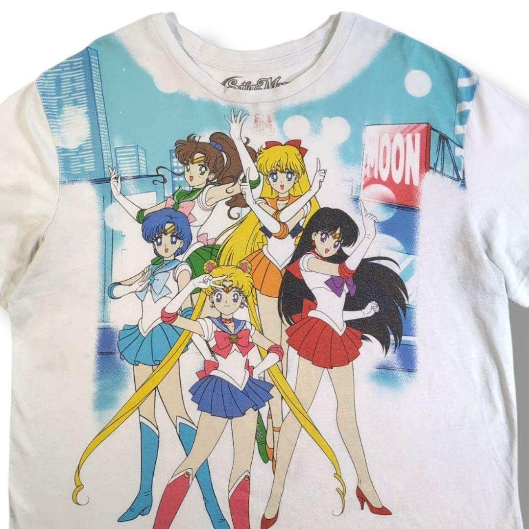 90s セーラームーン アニメTシャツ ホワイト XL 200 メンズのトップス(Tシャツ/カットソー(半袖/袖なし))の商品写真