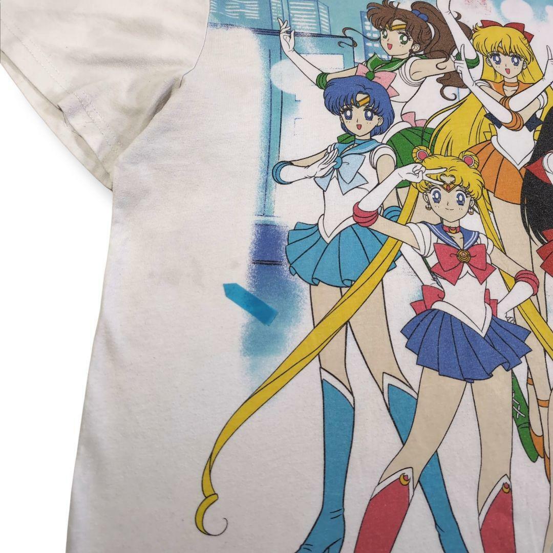 90s セーラームーン アニメTシャツ ホワイト XL 200 メンズのトップス(Tシャツ/カットソー(半袖/袖なし))の商品写真