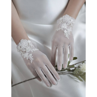 新品 グローブ ブライダルグローブ ウェディング 結婚式 手袋 ホワイト(手袋)