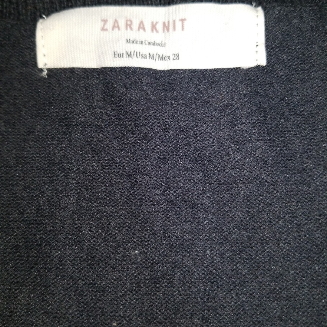 ZARA(ザラ)の{コットン素材}Vネック　ニット　ZARA　 KNIT セーター　Mサイズ　綿 レディースのトップス(その他)の商品写真