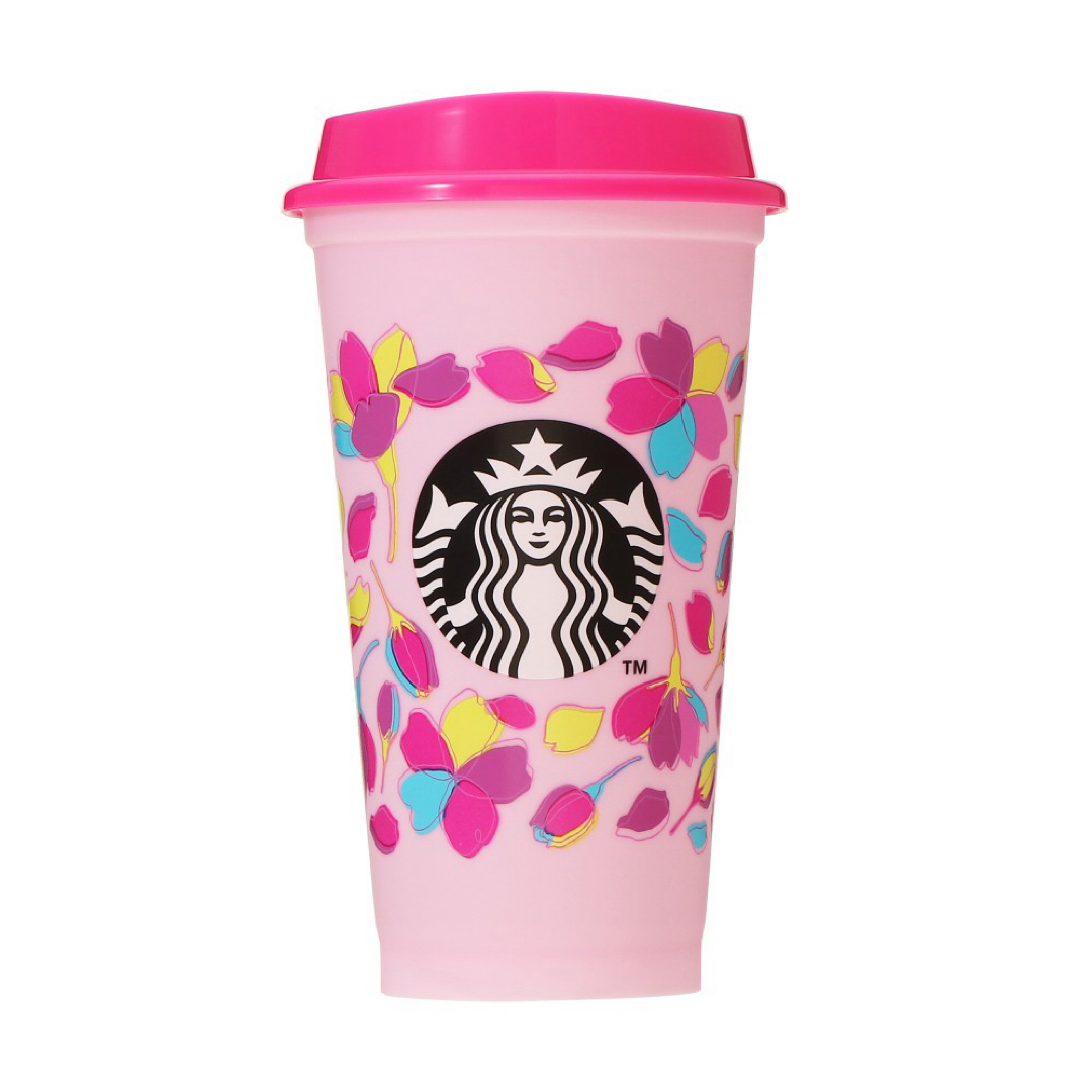 Starbucks(スターバックス)の新品スタバベアリスタ付きSAKURA2024カラーチェンジングリユーザブルカップ インテリア/住まい/日用品のキッチン/食器(タンブラー)の商品写真