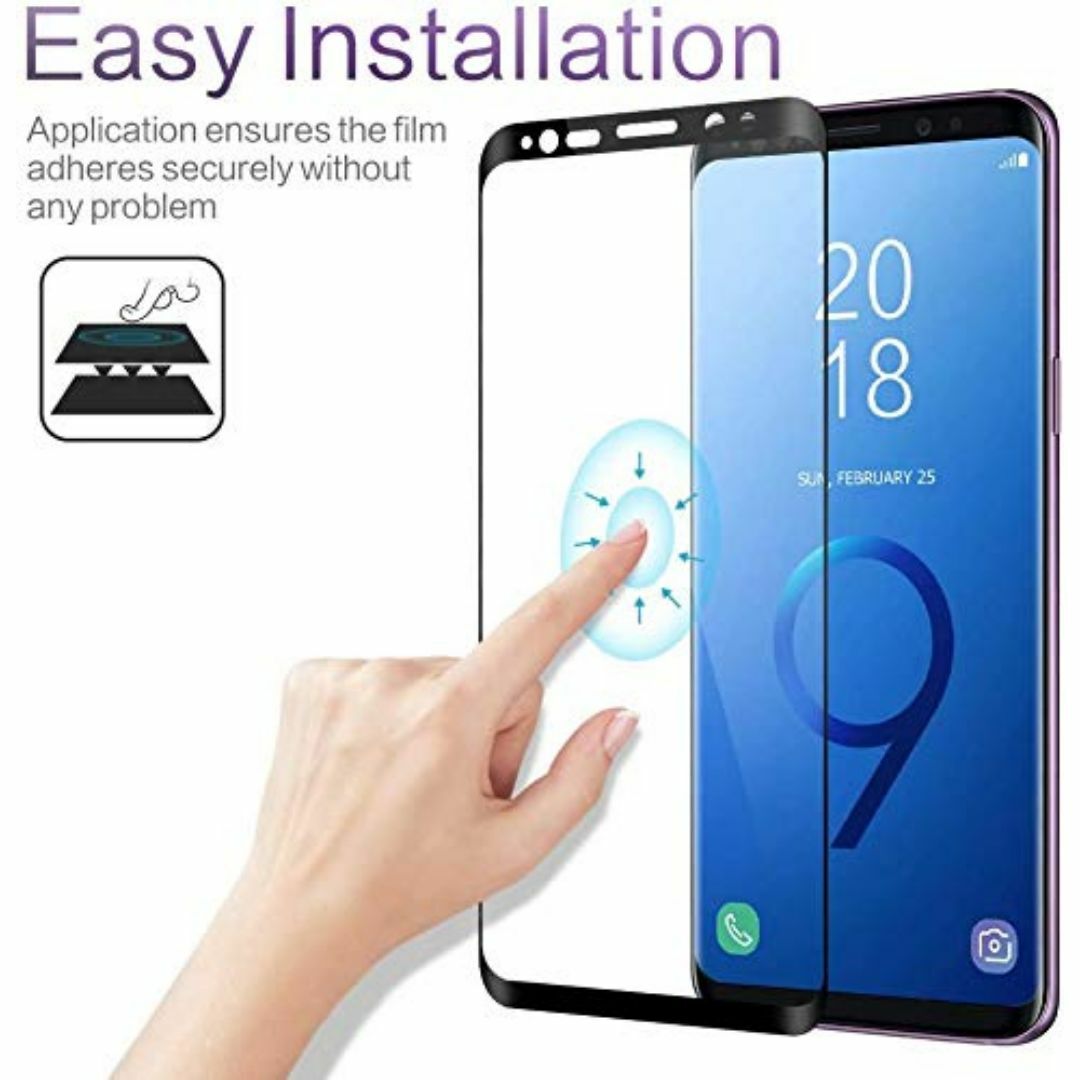 【人気商品】【2枚セット】for Galaxy S9 フィルム 【日本製素材旭硝 スマホ/家電/カメラのスマホアクセサリー(その他)の商品写真