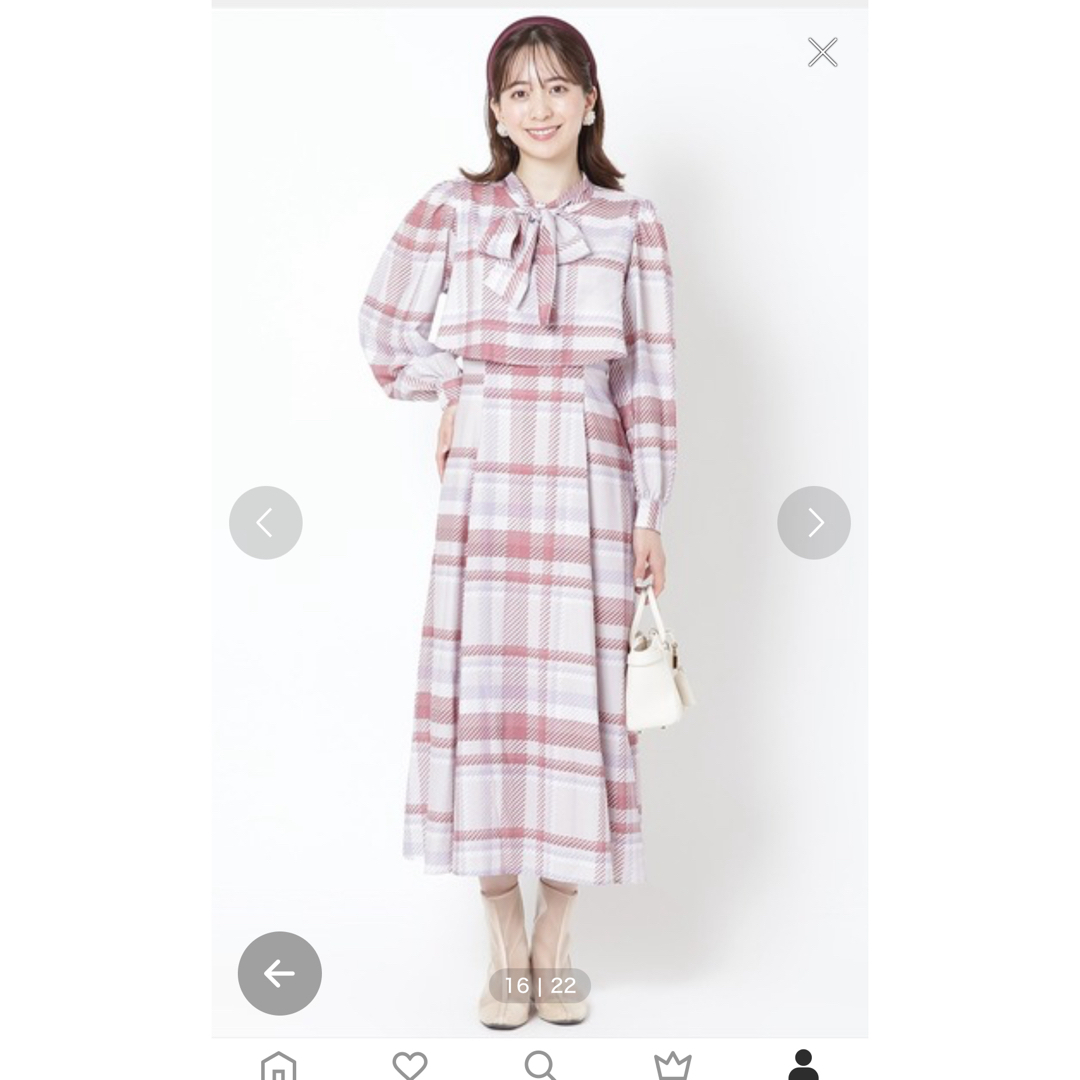 WILLSELECTION(ウィルセレクション)の人気❣️【定価】15,950円❣️チェックワンピース レディースのワンピース(その他)の商品写真