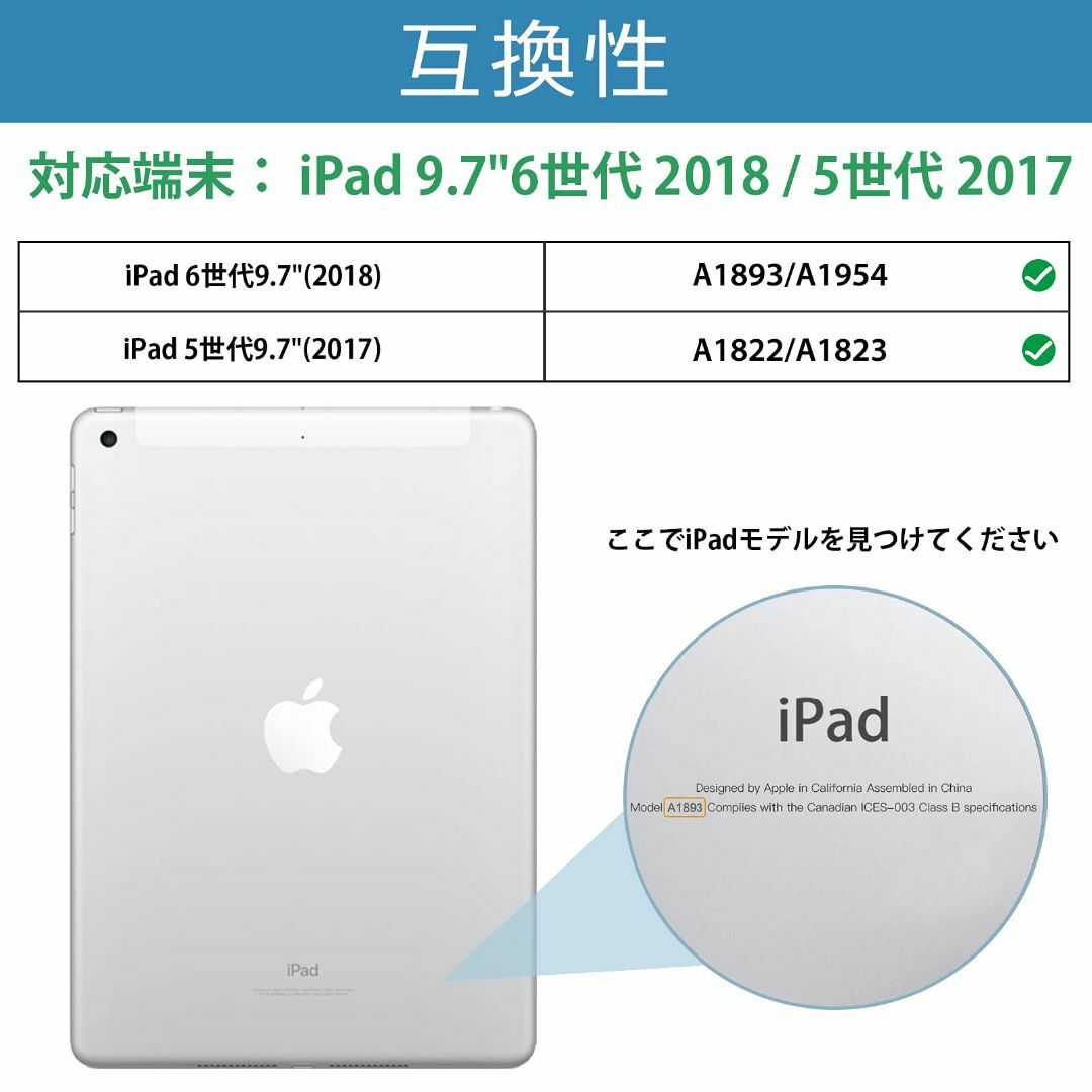 【色:ネービー】ProCase iPad 9.7"(旧型）ケース スマート 超ス スマホ/家電/カメラのPC/タブレット(タブレット)の商品写真