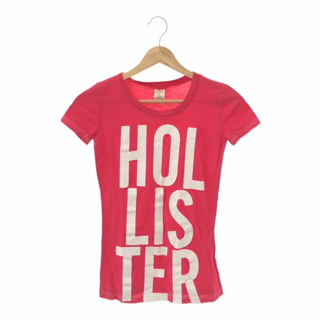 Hollister(ホリスター)の美品 送料無料 HOLLISTER トップス  カットソー 半袖 ピンク XS レディースのトップス(カットソー(半袖/袖なし))の商品写真