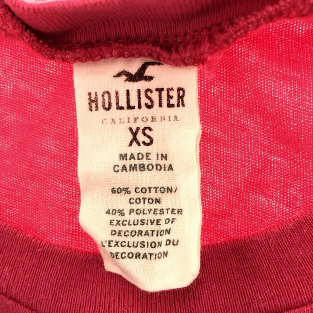 Hollister(ホリスター)の美品 送料無料 HOLLISTER トップス  カットソー 半袖 ピンク XS レディースのトップス(カットソー(半袖/袖なし))の商品写真