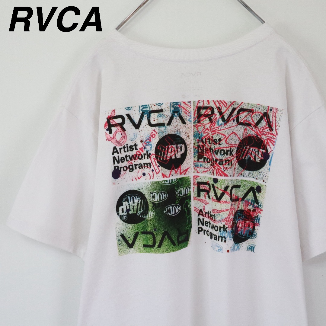 RVCA(ルーカ)の【バックロゴ】ルーカ／Tシャツ　センターロゴ　ボックスロゴ　Lサイズ　サーフ系 メンズのトップス(Tシャツ/カットソー(半袖/袖なし))の商品写真