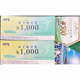 HIS2000円+ラグナシア　25.1.31最新　株主優待券　ミニレター発送(その他)