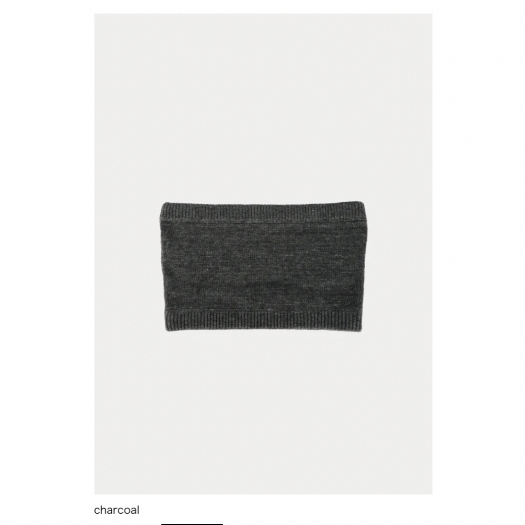 TODAYFUL(トゥデイフル)の【louren】knit bare top charcoal 試着のみ レディースのトップス(ベアトップ/チューブトップ)の商品写真