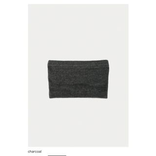 トゥデイフル(TODAYFUL)の【louren】knit bare top charcoal 試着のみ(ベアトップ/チューブトップ)