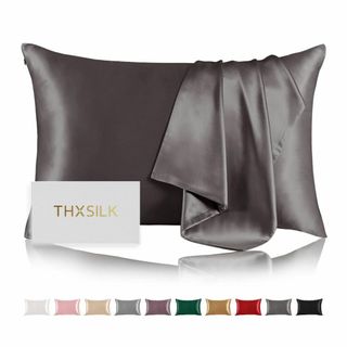 【サイズ:35*55cm_色:ダークグレー】THXSILK シルク 枕カバー 隠(シーツ/カバー)