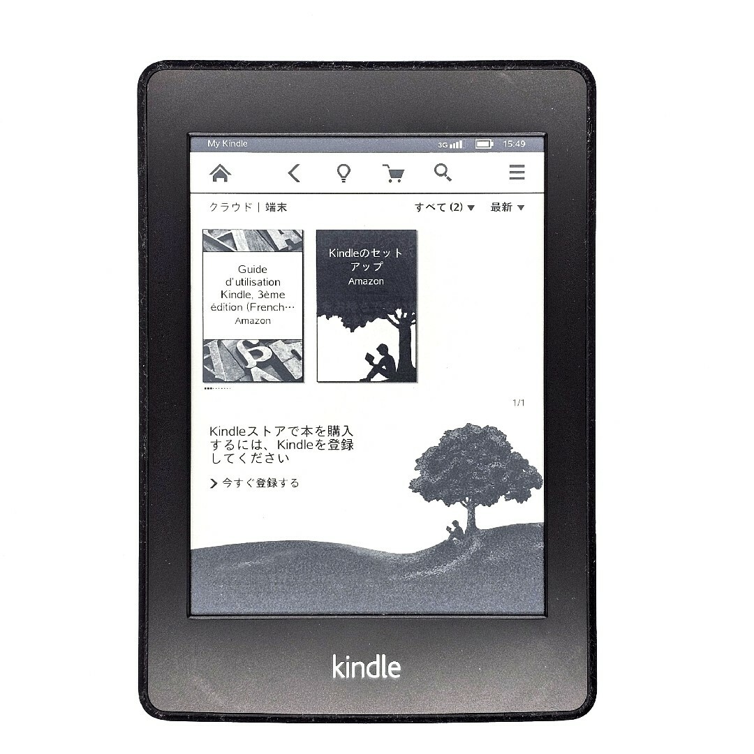 Amazon(アマゾン)の【動作確認済み】Amazon Kindle Paperwhite 第5世代 3G スマホ/家電/カメラのPC/タブレット(電子ブックリーダー)の商品写真