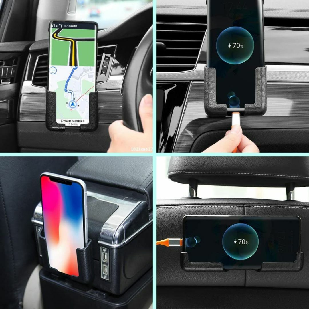 XSAJU スマホ 車載ホルダー 粘着式 車載スタンド 充電可能 L型 携帯電話 スマホ/家電/カメラのスマホアクセサリー(その他)の商品写真