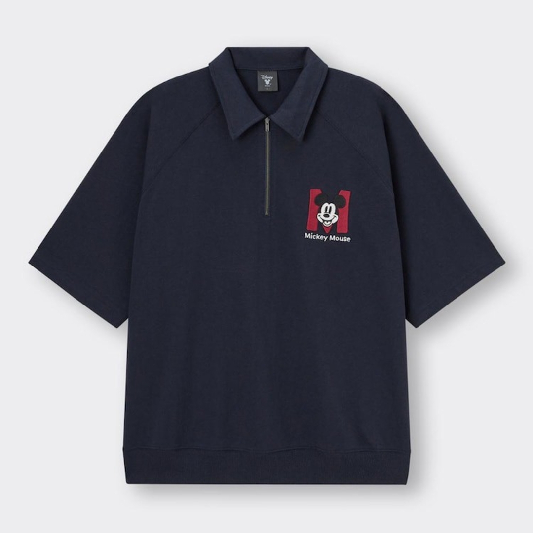 GU(ジーユー)の新品未使用　ジーユー　ディズニー　ミッキーコラボ スウェＴハーフジップ  M メンズのトップス(Tシャツ/カットソー(半袖/袖なし))の商品写真