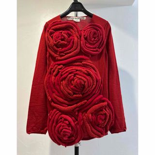 コムデギャルソン(COMME des GARCONS)の2015SS コムデギャルソン　立体薔薇付き　ニット(ニット/セーター)