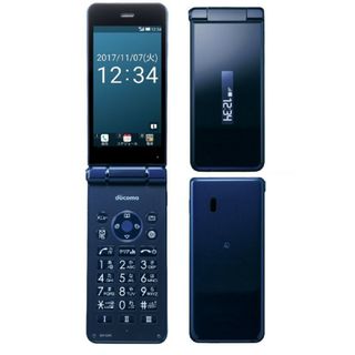 シャープ(SHARP)のSHARP カメラレスケータイ SH-02K Blue Black(携帯電話本体)