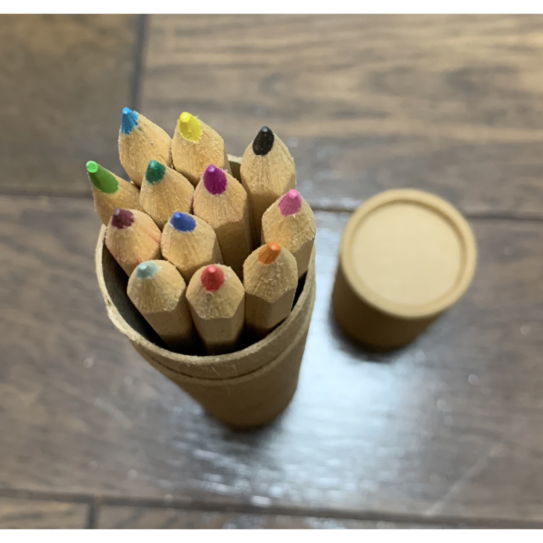 色鉛筆 12色 紙筒 紙ケース エンタメ/ホビーのアート用品(色鉛筆)の商品写真