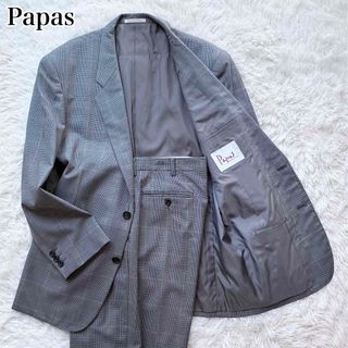 Papas 2Bセットアップスーツ カシミヤ混 グレンチェック ヴィンテージ(セットアップ)