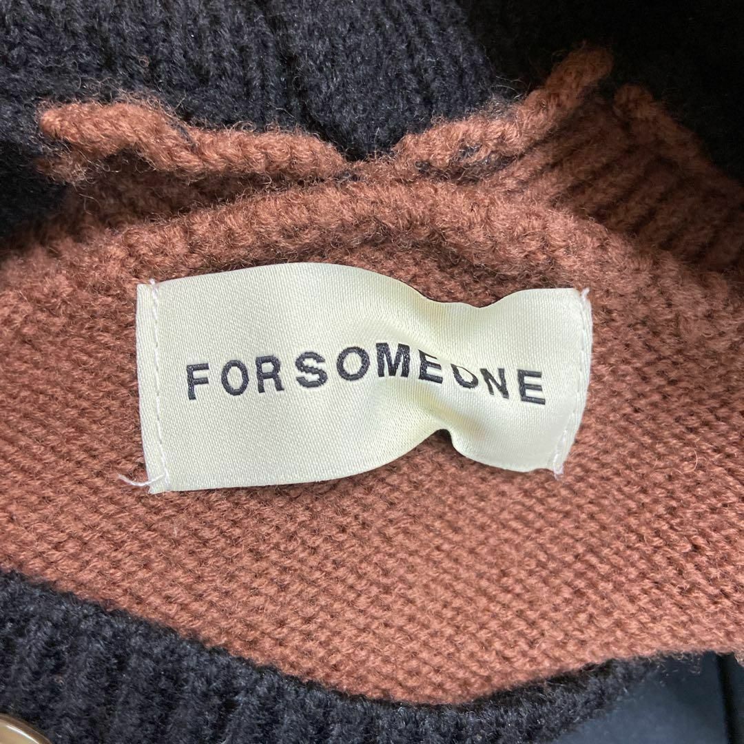 FORSOMEONE Damage Knit ダメージニットカーディガン古着茶 メンズのトップス(カーディガン)の商品写真