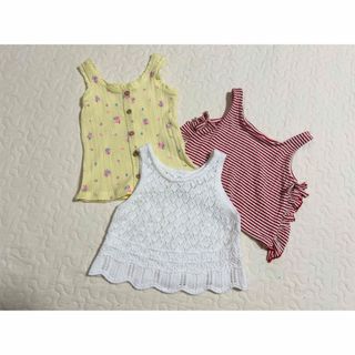 ザラキッズ(ZARA KIDS)のZARA Baby ノースリーブトップス 80  3枚セット(タンクトップ/キャミソール)