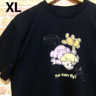 ディズニー(Disney)の【新品】ディズニー ピーターパン マイケル Tシャツ XL ブラック 大人気(Tシャツ(半袖/袖なし))