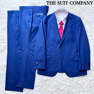 THE SUIT COMPANY - ザスーツカンパニー 3Bセットアップスーツ 2パンツ ビジネススーツ ネイビー