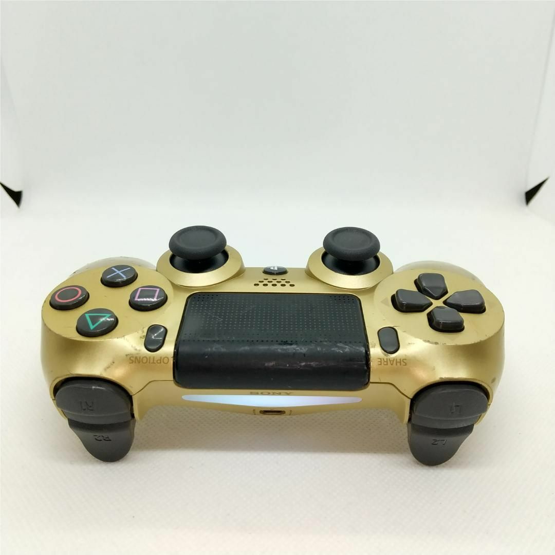 PlayStation4(プレイステーション4)の【純正】①PS4　DUALSHOCK4　デュアルショック4　ゴールド　金色 エンタメ/ホビーのゲームソフト/ゲーム機本体(家庭用ゲーム機本体)の商品写真