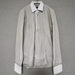 ヒューゴボス(HUGO BOSS)のヒューゴボス/HUGO BOSS ストライプ柄 長袖シャツ Sサイズ 約3万円(Tシャツ/カットソー(七分/長袖))