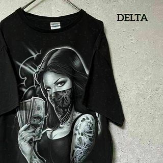 DELTA - DELTA デルタ Tシャツ 半袖 オシャレ 美女 プリント L