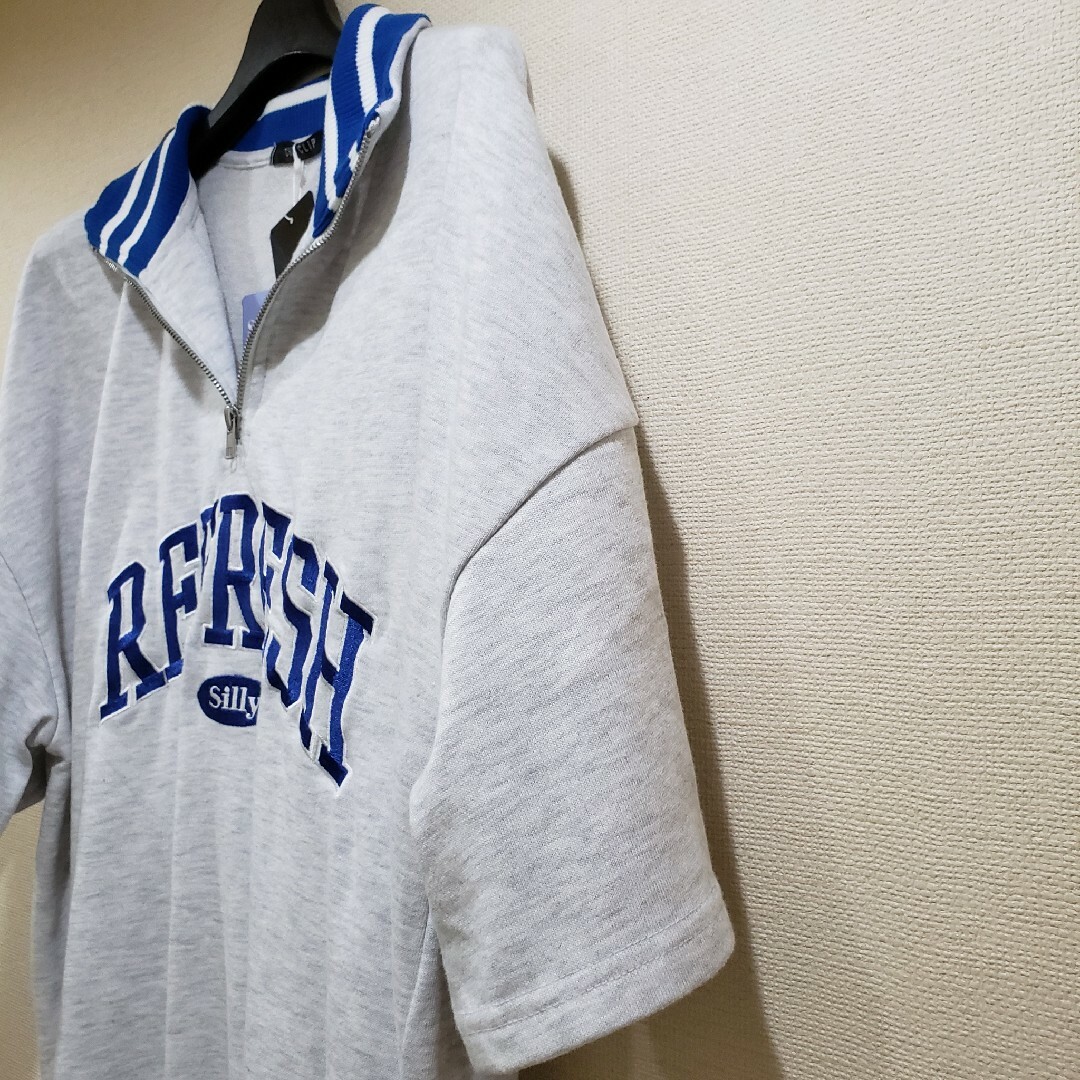 シリー×チップクリップ　コラボ　配色ラインカレッジ　オーバーサイズ　Tシャツ　L レディースのトップス(Tシャツ(半袖/袖なし))の商品写真