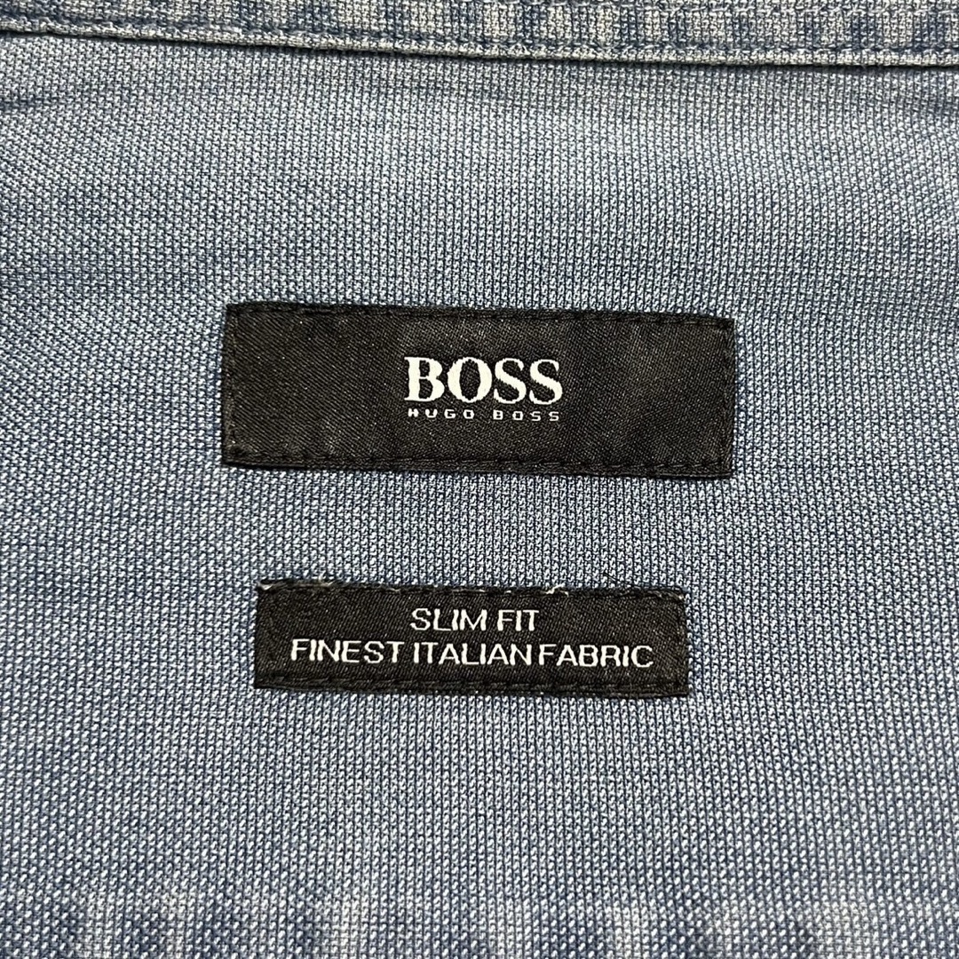 HUGO BOSS(ヒューゴボス)の美品 ヒューゴボス/HUGO BOSS 水色 長袖シャツ Sサイズ 約3万円 メンズのトップス(Tシャツ/カットソー(七分/長袖))の商品写真