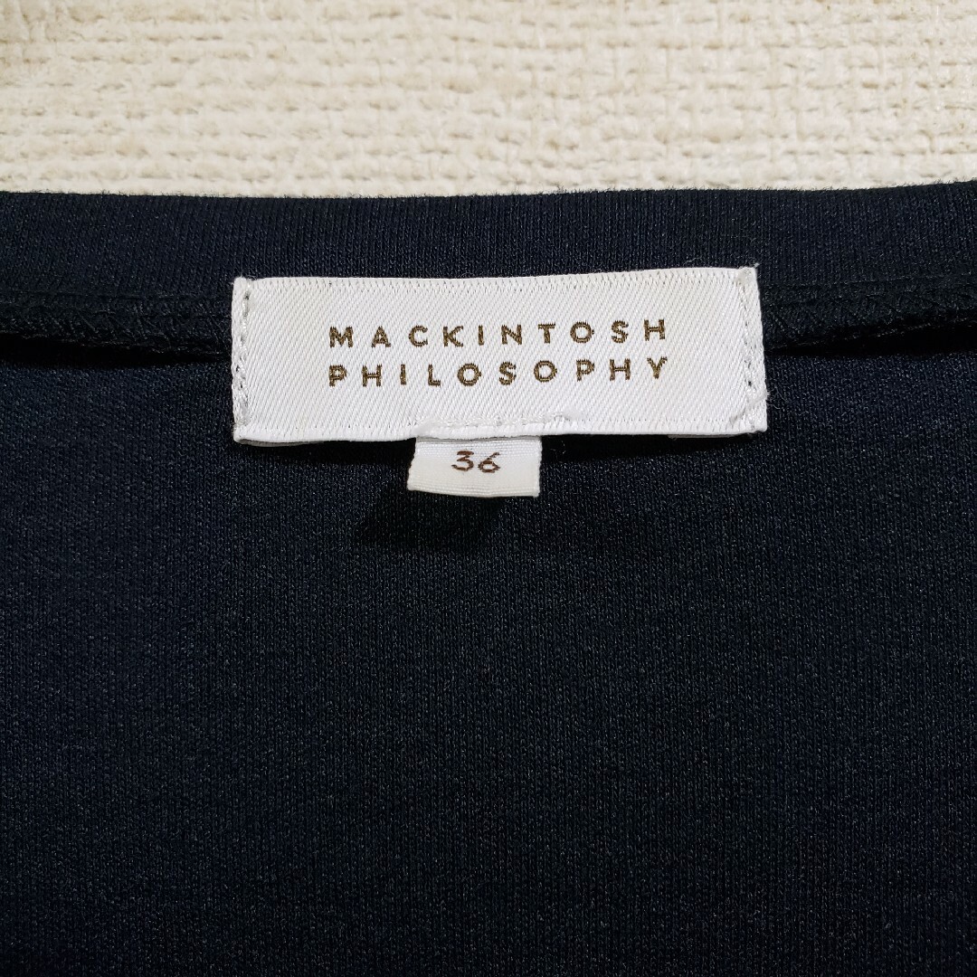 MACKINTOSH PHILOSOPHY(マッキントッシュフィロソフィー)のマッキントッシュフィロソフィー　ドローコード　ワンピース　フレンチスリーブ　36 レディースのワンピース(ひざ丈ワンピース)の商品写真