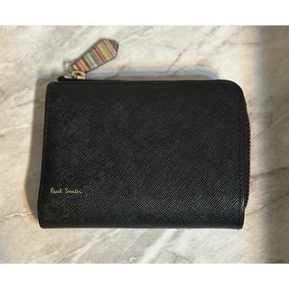 ポールスミス(Paul Smith)のポールスミス ジップストローグレイン 2つ折り財布 ブラック(折り財布)