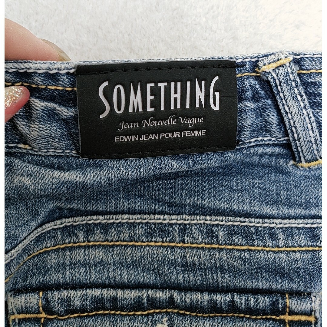 SOMETHING(サムシング)のSOMETHING♡140cm  デニムのハーフパンツ♡ キッズ/ベビー/マタニティのキッズ服女の子用(90cm~)(パンツ/スパッツ)の商品写真